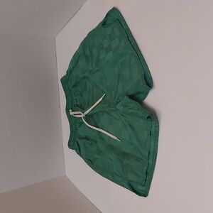 Don Alleson Green Checker Nylon Athletic SOCCER SHORTS  Youth Medium Size